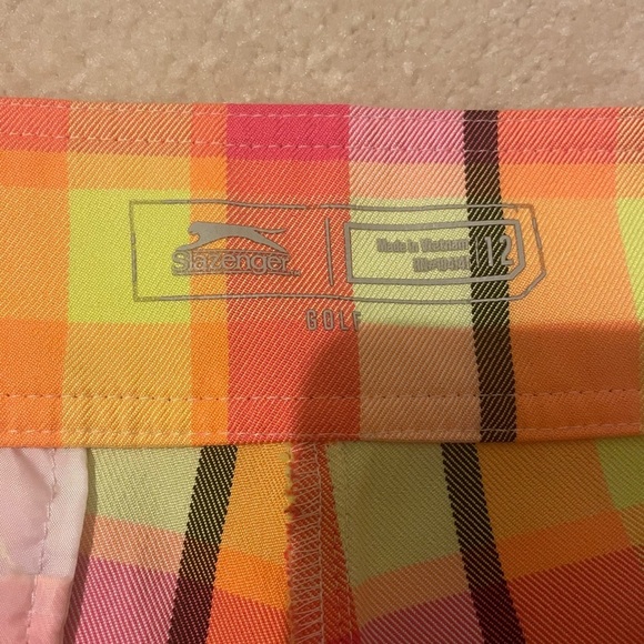 Lavender golf colorful plaid golf shorts-size 12 like new - Picture 6 of 9